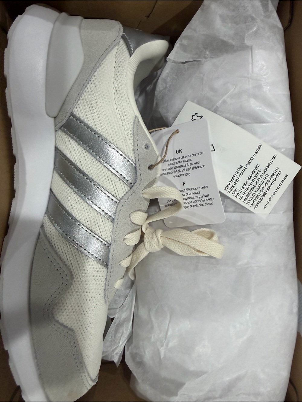 Adidas Women’s White & Silver Running Sneakers
